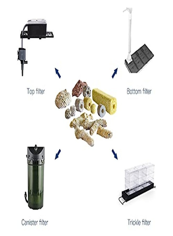 حلقة سيراميكية لفلترة أحواض السمك VAYINATO® مع كيس شبكي 500 غرام من Petzlifeworld - Image 5